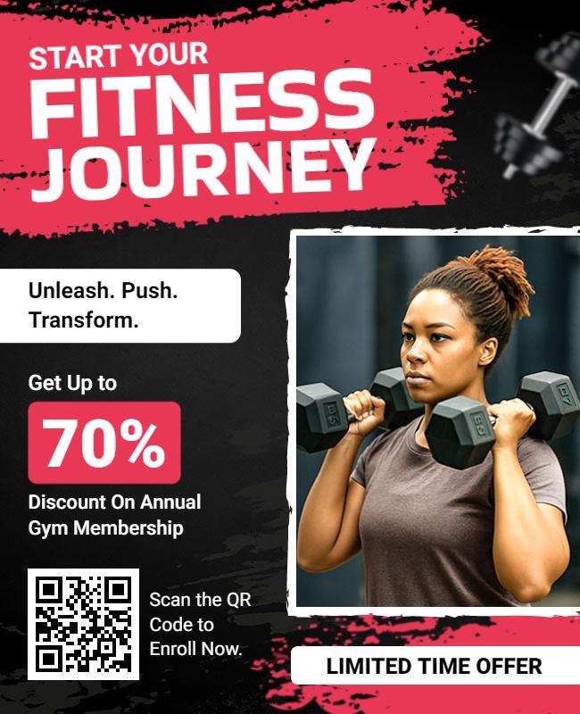 Gym Membership Discount Promotion Flyer Template