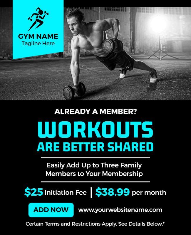 Gym Membership Promotion Flyer Template