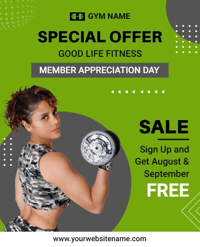 Gym Membership Special Offer Fitness Flyer Template