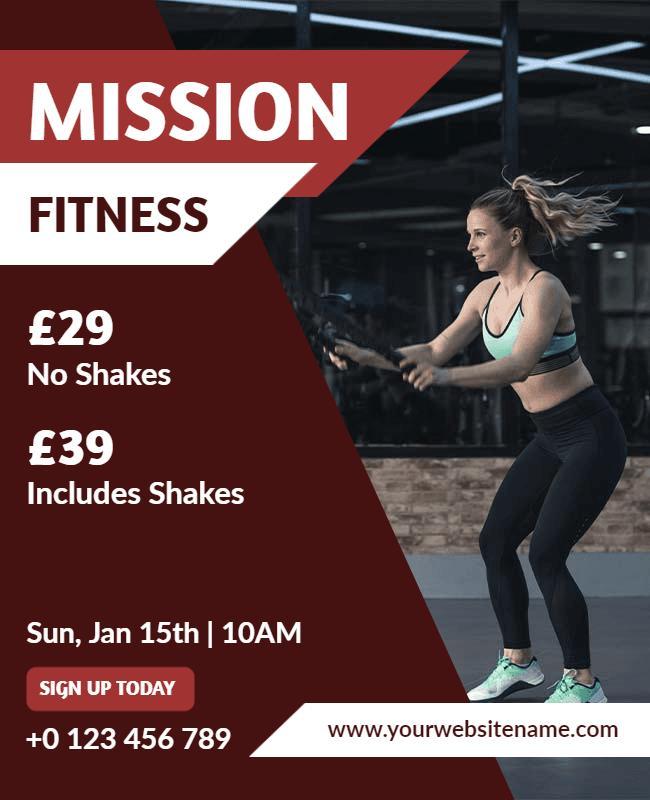 Gym Workout Promotion Flyer Template