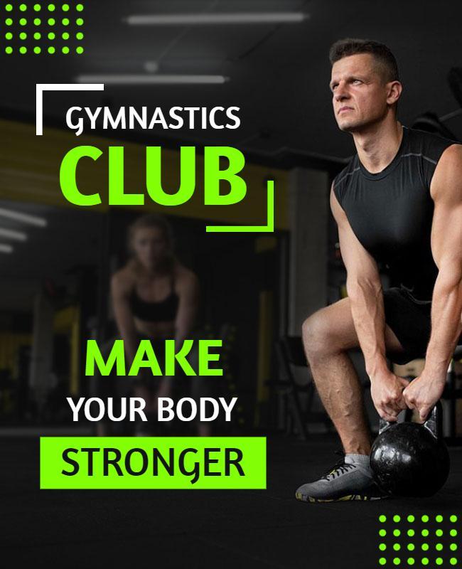 Gymnastics Fitness Club Promotional Flyer Template