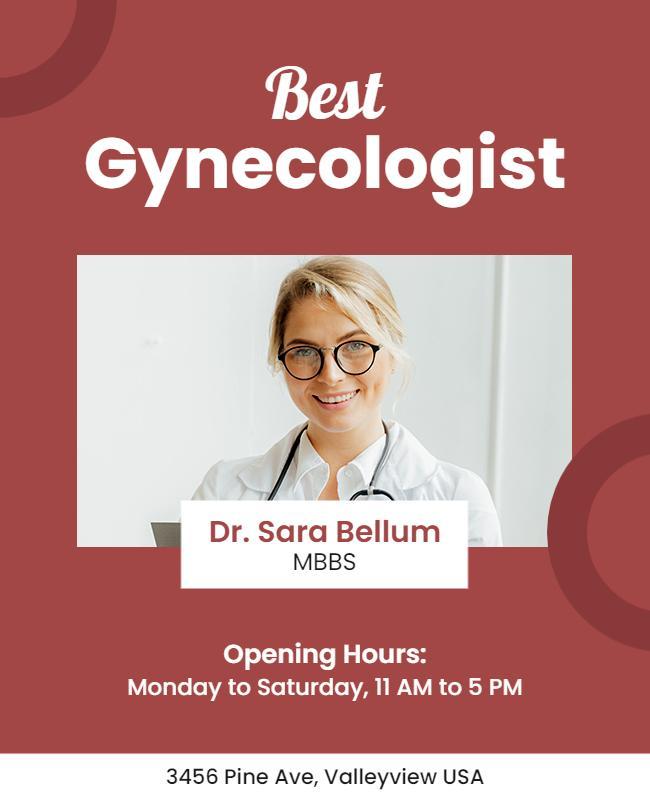 Gynecologist Clinic Promotional Flyer Template