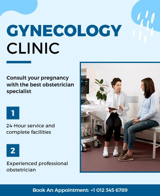 Gynecology Clinic Consultation Service Flyer Template