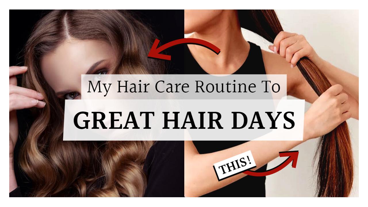 Hair Care Routine Secrets for Great Hair Days YouTube Thumbnail Template
