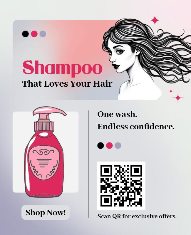 Hair Care Shampoo Promotion Flyers Template