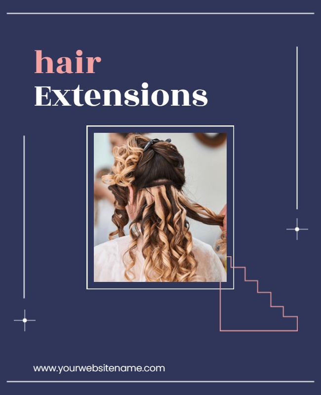 Hair Extensions Service Promotion Flyer Template