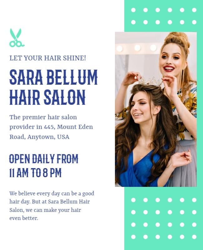 Hair Salon Beauty Services Flyer Template