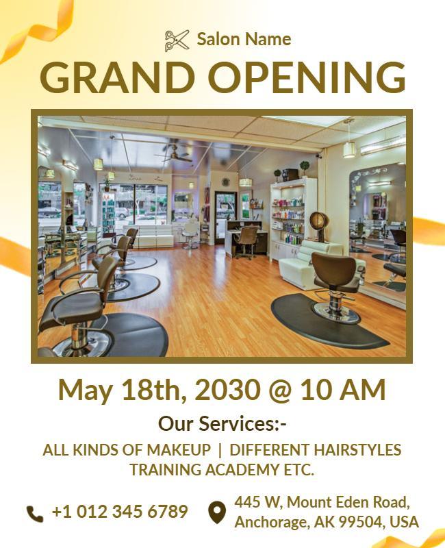 Hair Salon Grand Opening Event Flyer Template