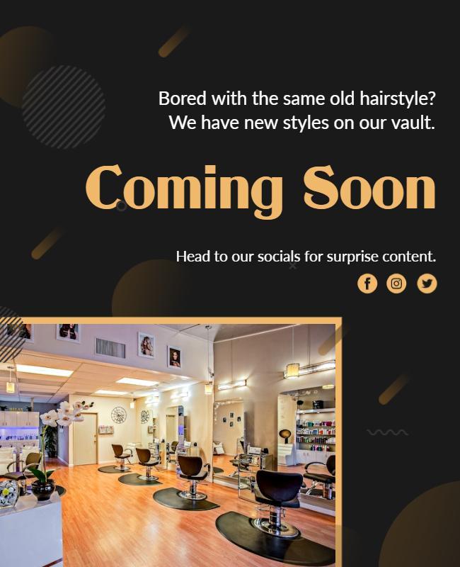 Hair Salon New Styles Announcement Flyer Template