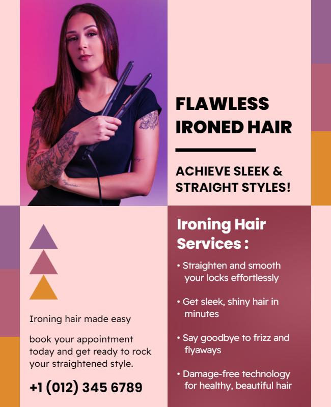 Hair Styling Service Promotional Flyer Template