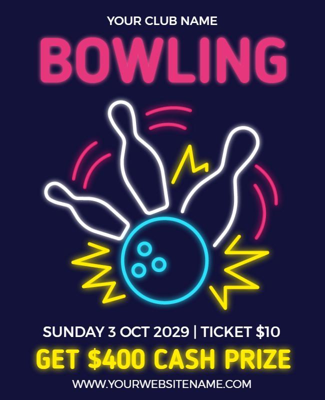 Haiti Bowling Flyer Template