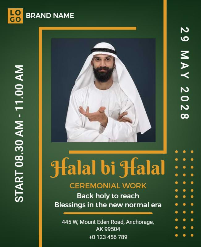 Halal Bi Halal Ceremonial Gathering Flyer Template