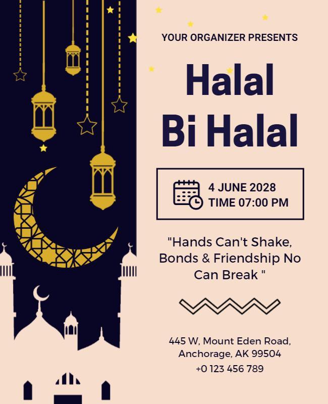 Halal Bi Halal Gathering Event Flyer Template