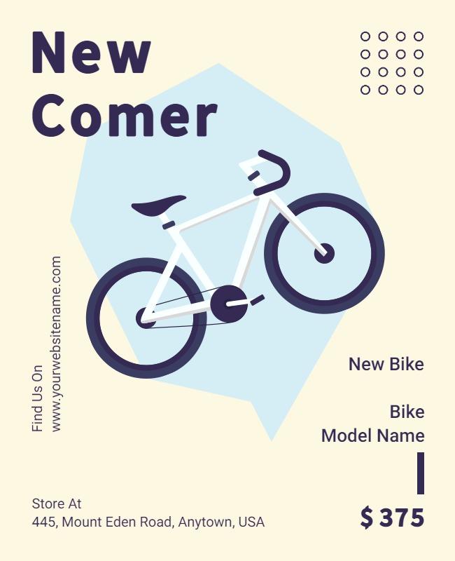 Half Dutch White Simple Cycle Store Flyer Template