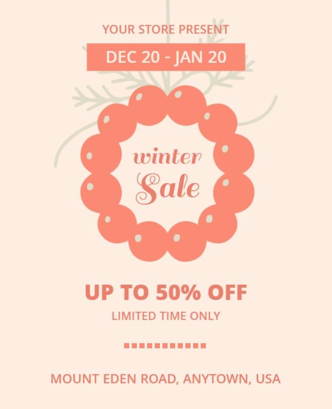 Half Spanish White Seasonal Flyer Template