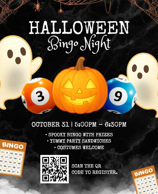 Halloween Bingo Night Event Flyer Template