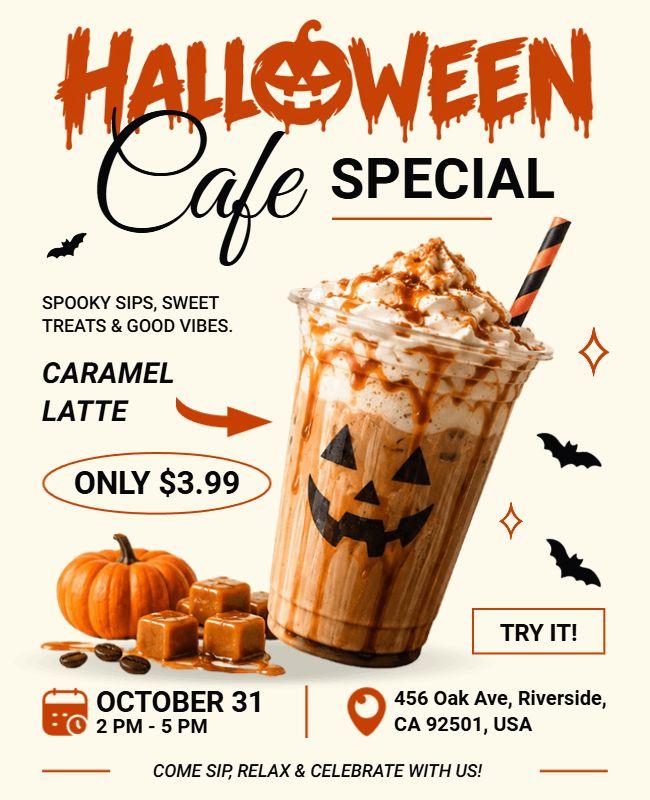 Halloween Cafe Special Promotional Flyer Template