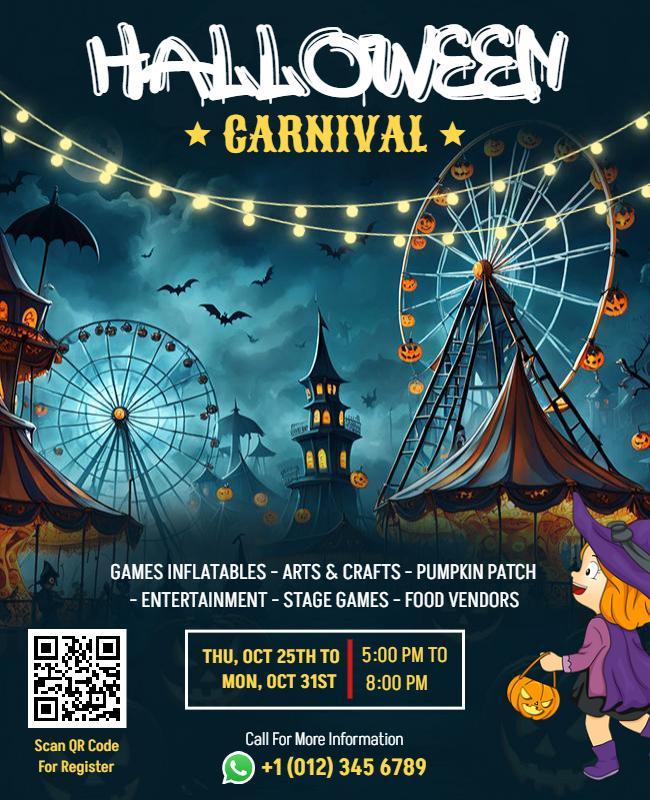 Halloween Carnival Event Flyer Template