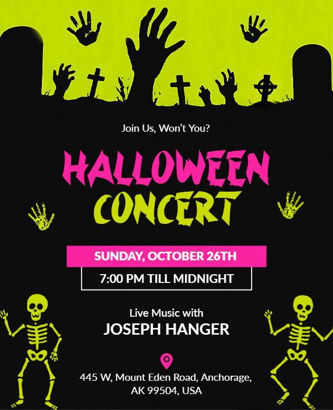 Halloween Concert Event Flyer Template