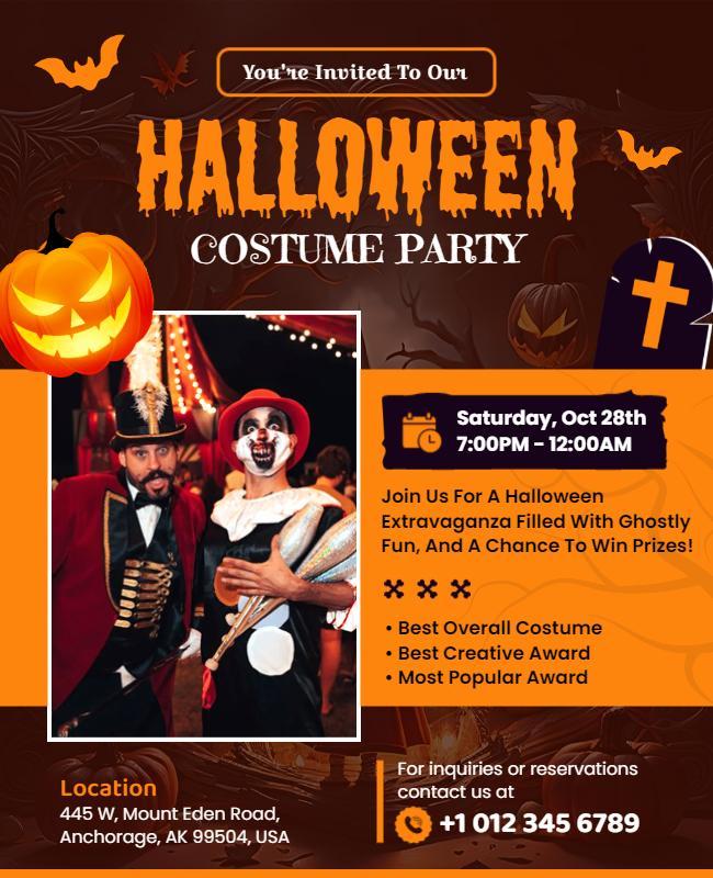 Halloween Costume Party Event Flyer Template