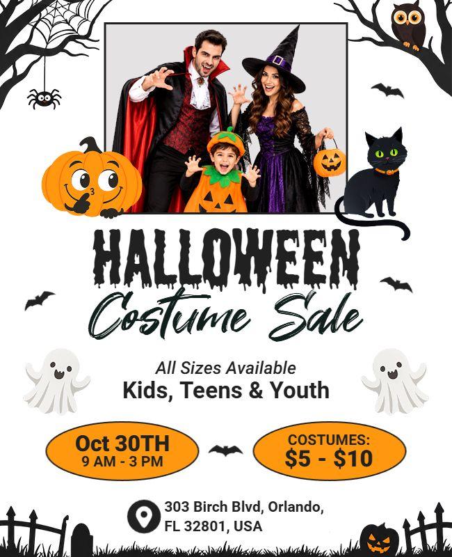 Halloween Costume Sale Flyer Template