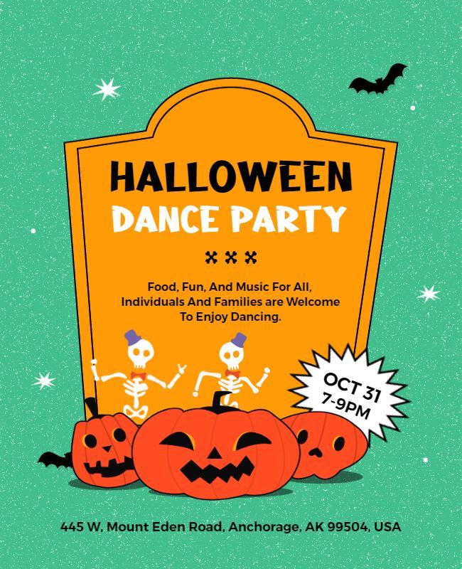 Halloween Dance Party Event Flyer Template