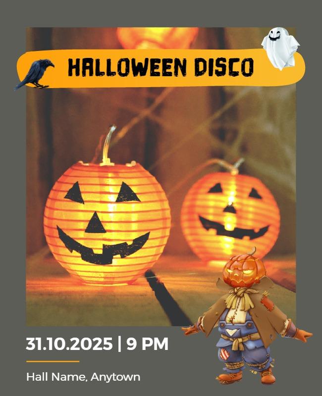 Halloween Disco Party Flyer Template