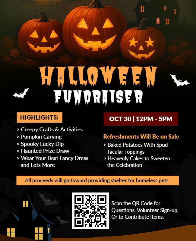 Halloween Fundraiser Event Flyer Template