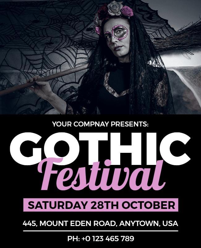 Halloween Gothic Festival Event Flyer Template