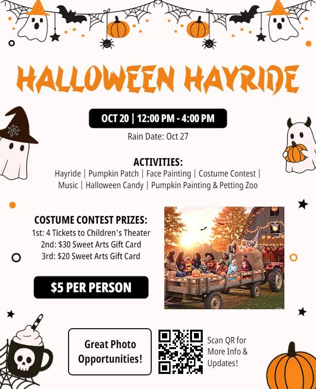 Halloween Hayride Costume Contest Flyer Template