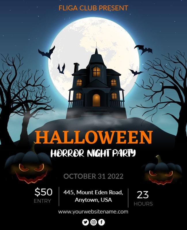 Halloween Horror Night Party Flyer Template