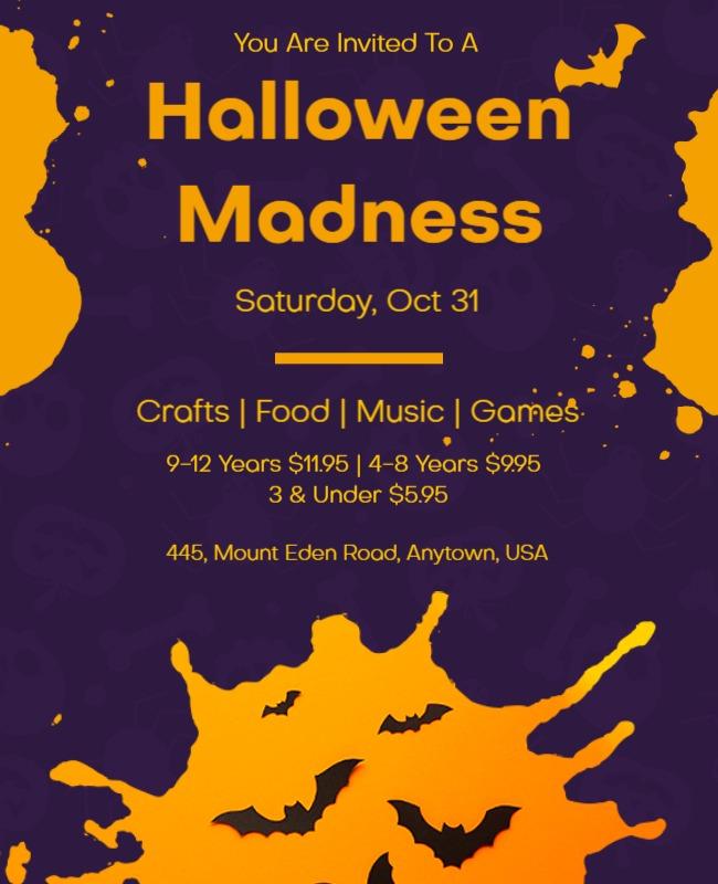 Halloween Madness Party Flyer Template