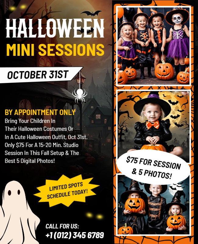 Halloween Mini Photo Sessions Flyer Template