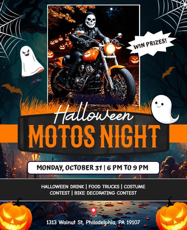 Halloween Motorcycle Event Night Flyer Template