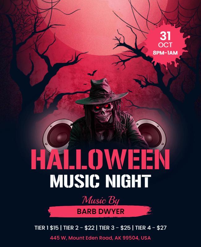 Halloween Music Night Event Flyer Template