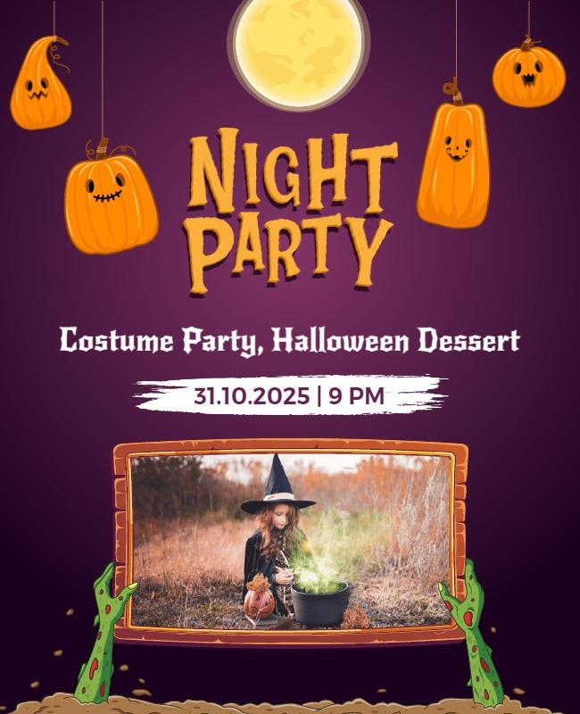 Halloween Night Party Flyer Template