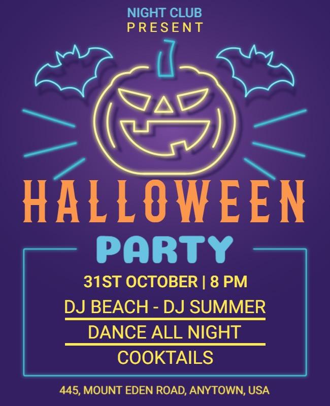 Halloween Nightclub Party Flyer Template