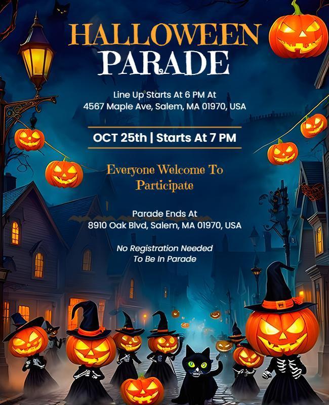 Halloween Parade Event Flyer Template