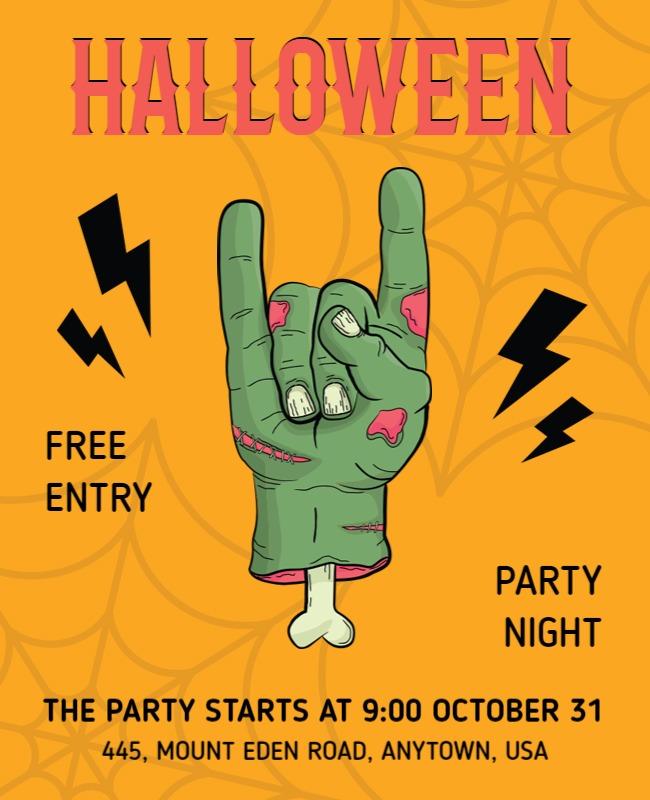 Halloween Party Night Event Flyer Template