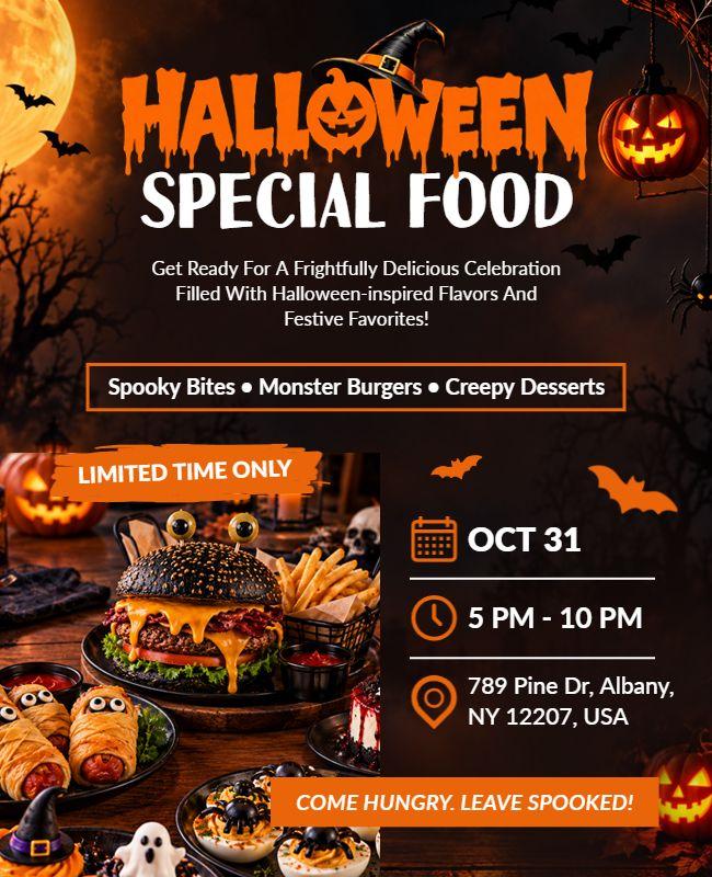 Halloween Special Food Event Flyer Template