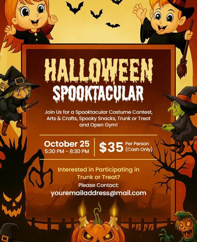 Halloween Spooktacular Event Celebration Flyer Template