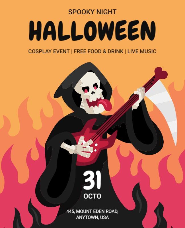 Halloween Spooky Night Cosplay Event Flyer Template