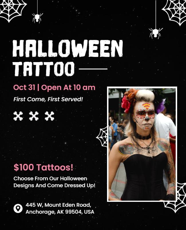 Halloween Tattoo Event Flyer Template