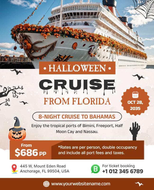 Halloween Themed Cruise from Florida Flyer Template