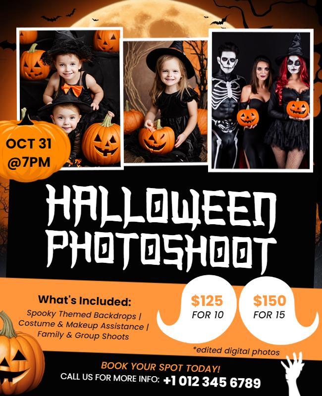 Halloween Themed Photoshoot Event Flyer Template