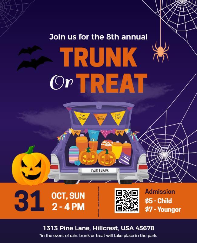 Halloween Trunk or Treat Event Flyer Template