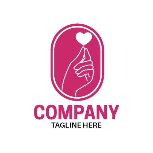 Hand Holding a Heart Symbolizing Love and Care Logo Template