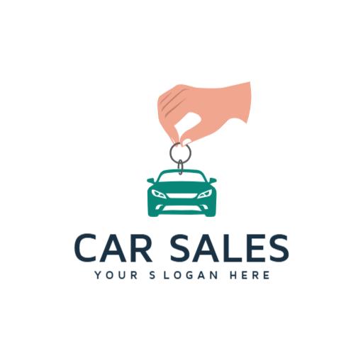 Hand Holding Key Enhances Your Car Sales Experience Logo Template