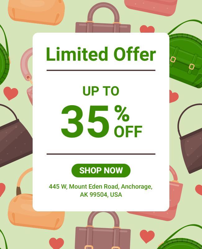 Handbag Sale Limited Offer Flyer Template