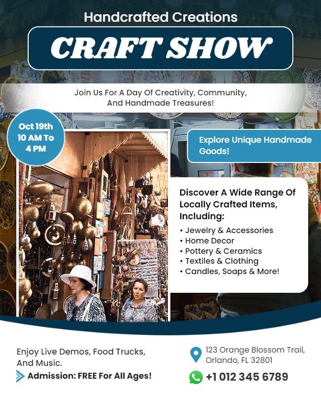 Handcrafted Creations Craft Show Flyer Template